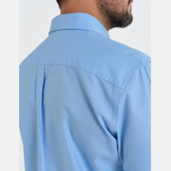 KOSZULA męska BAWEŁNIANA, typu oxford NIEBIESKA KOŁNIERZ MORAJ